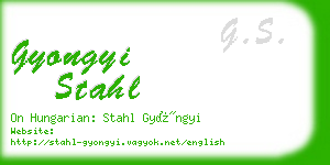 gyongyi stahl business card